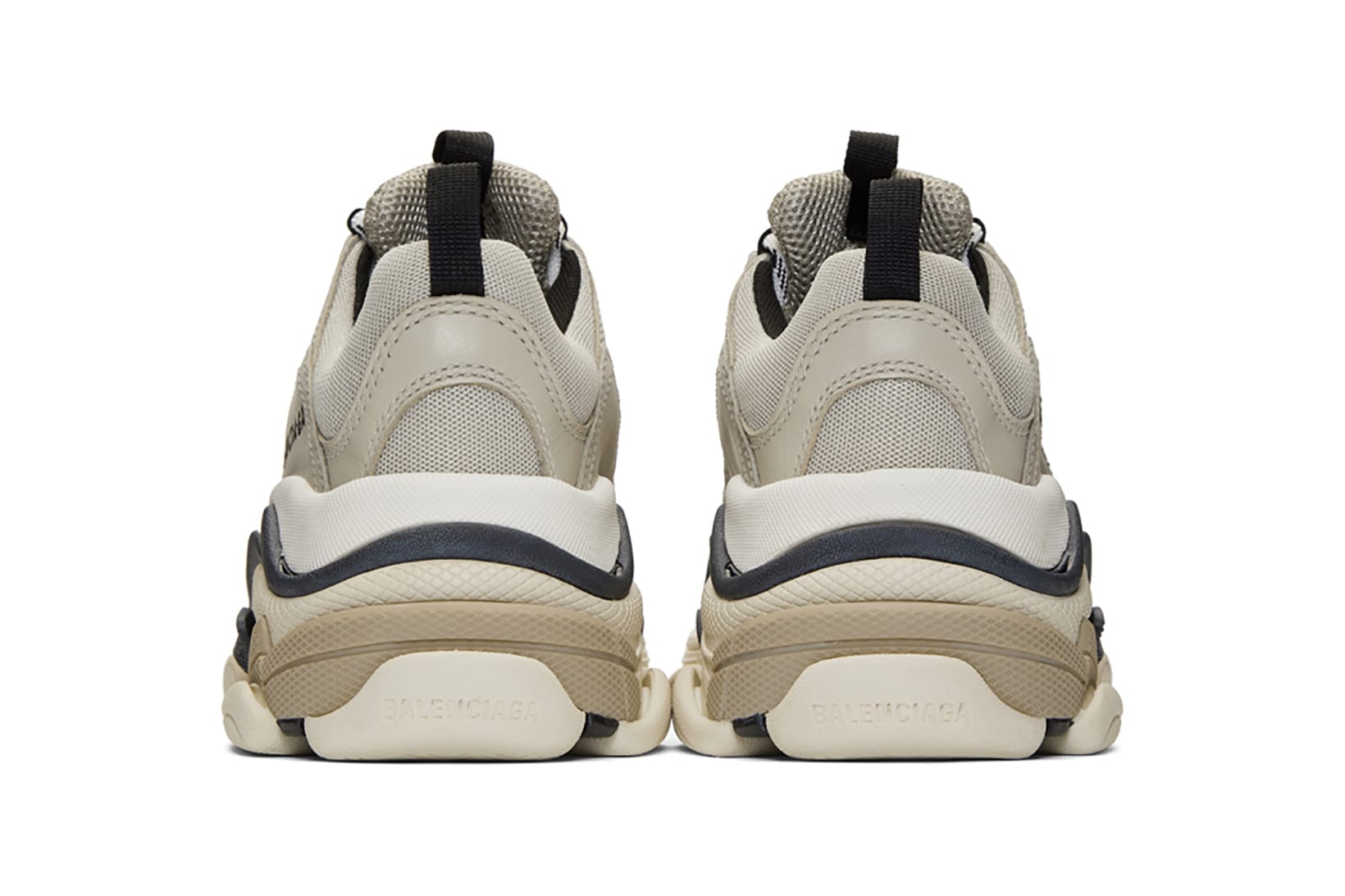 BALENCiAGA white Triple S clear sole sneakers Wessyshop